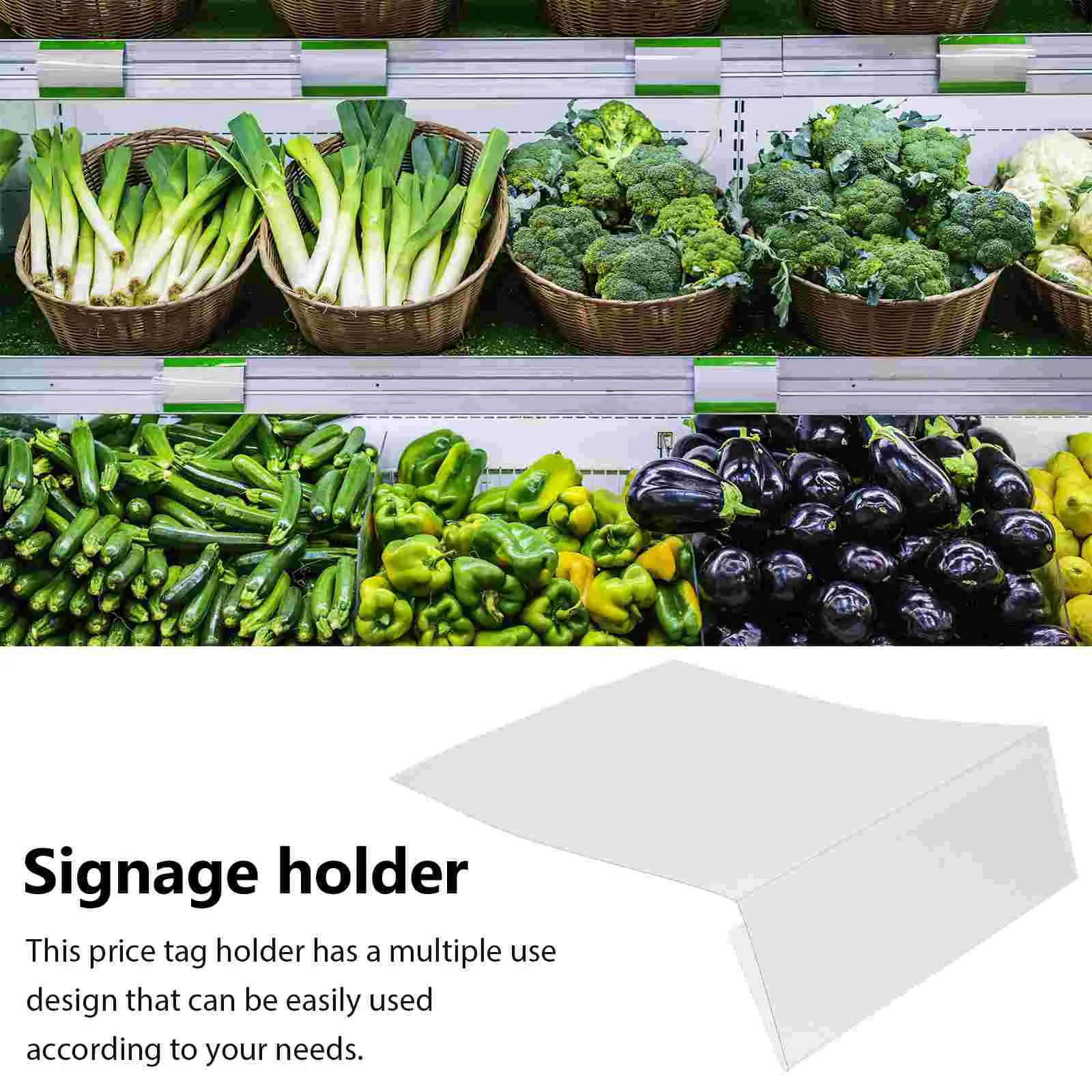 12Pcs Supermarket Price Tag Price Display Holder Retail Shelf Price Label Holder Retail Price Label Stand