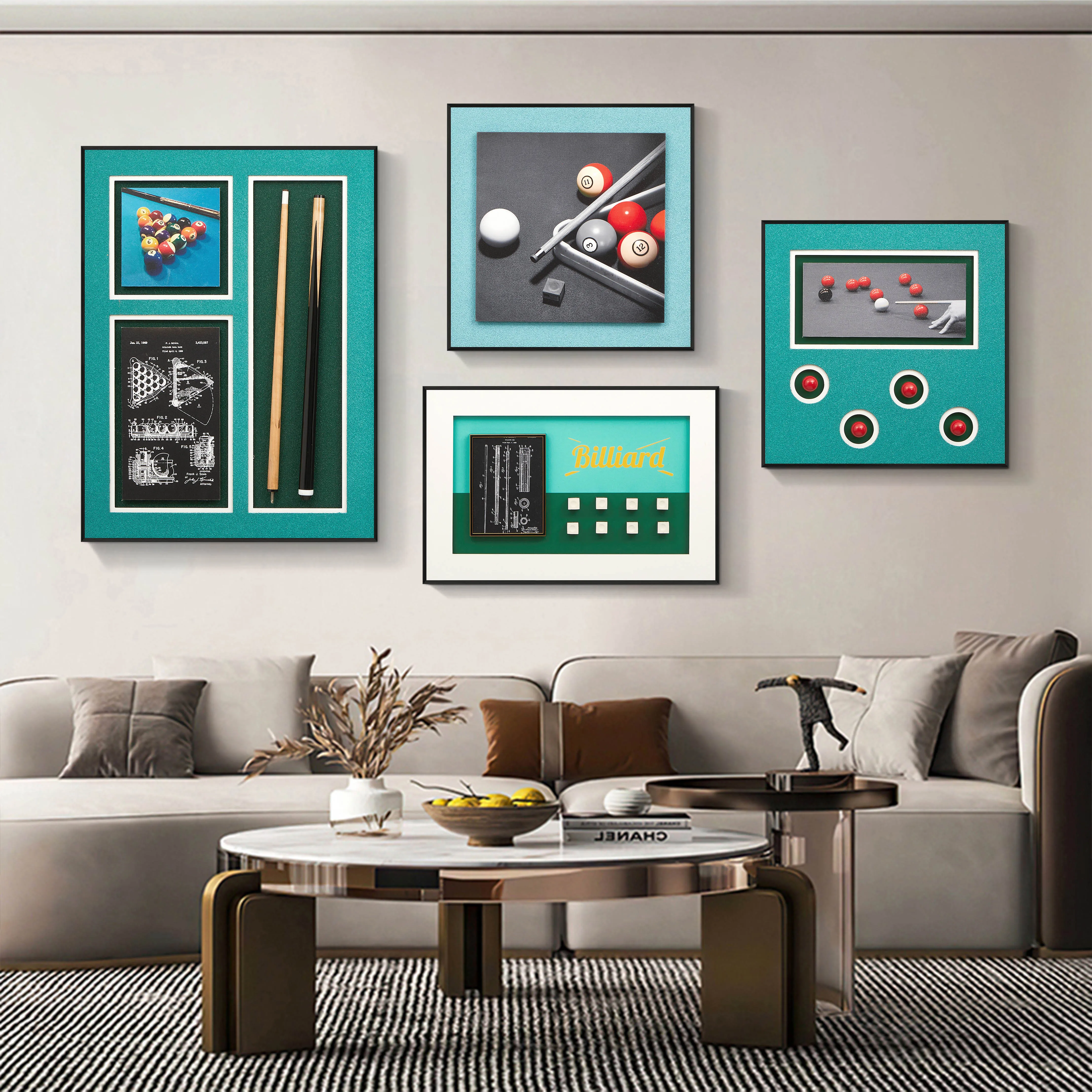 -For Billiards Ball Sports Decorative Painting New Trendy Modern Art Painting Wall Decor Custom High Quality Hanging Paintings&