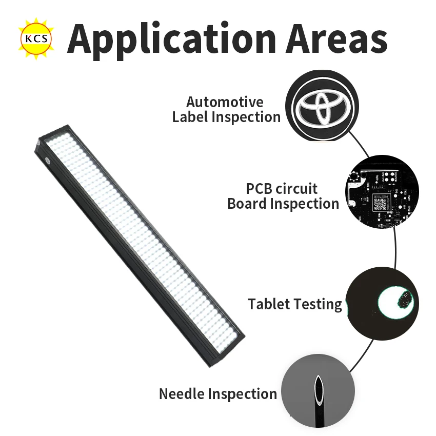 

KCS 24V Long Strip Light Inspection LED Long Strip Light Source Detection Recognition Lamp DC 24V Length 135 MM
