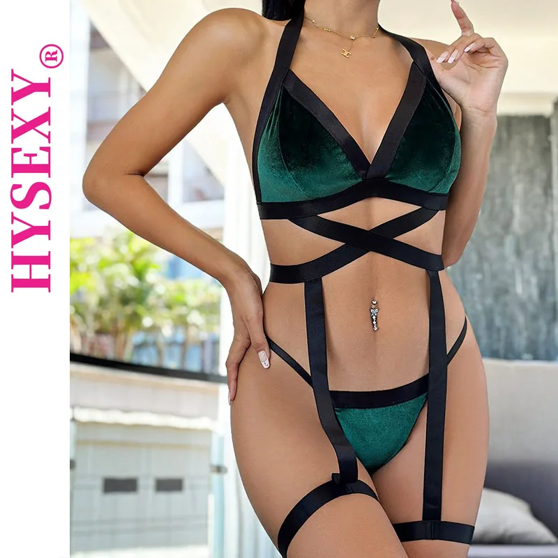 

Соблазнительные боди HYSEXY, женское нижнее белье, пушистое бикини с открытой спиной и вырезом, купальник, эротические женские купальники Meias Calcas