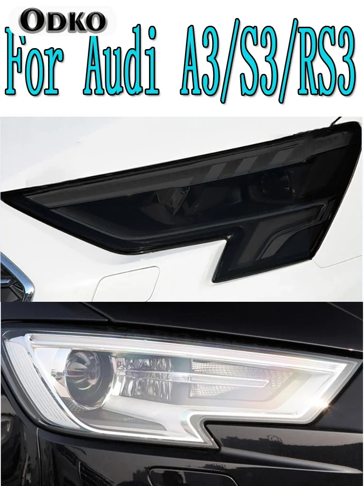 

Car Headlight Tint Black Protective Film Protection Transparent TPU Sticker For Audi A3 S3 RS3 2014-On Sportback Accessories