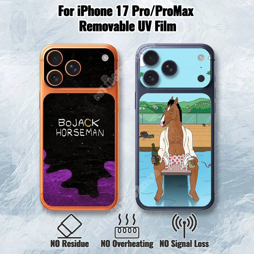 Съемная УФ-пленка B-Bojack The Horseman для iPhone 17 Pro 17 ProMax HD-наклейка на заднюю панель