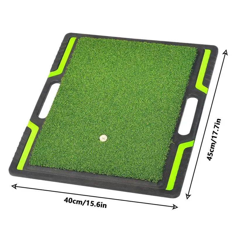 Golf Practice Mat Artificial Turf Golf Pad Golf Hitting Mat With Non-Slip Bottom Pad Heavy Duty Golf Training Aid Equipment For