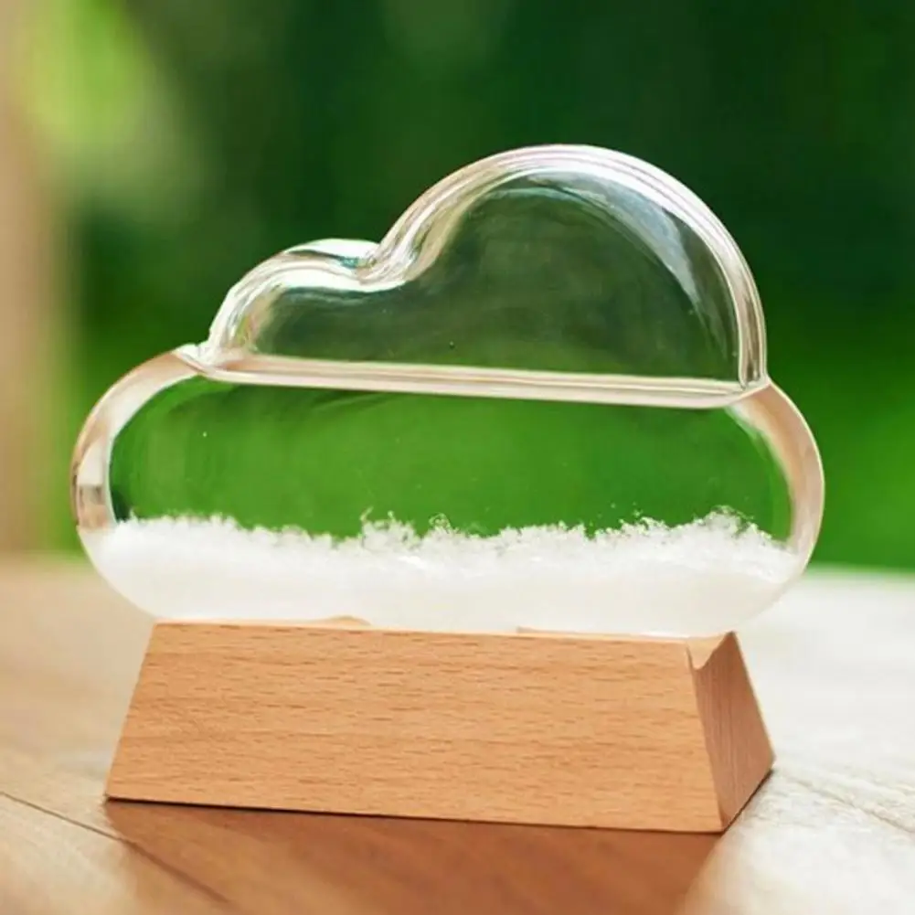 Weathers Barometer Weathers Station Predictor Cloud Decor Cloud Shaped Storm Glass Bottle Home Decor Christmas Decoration Gift