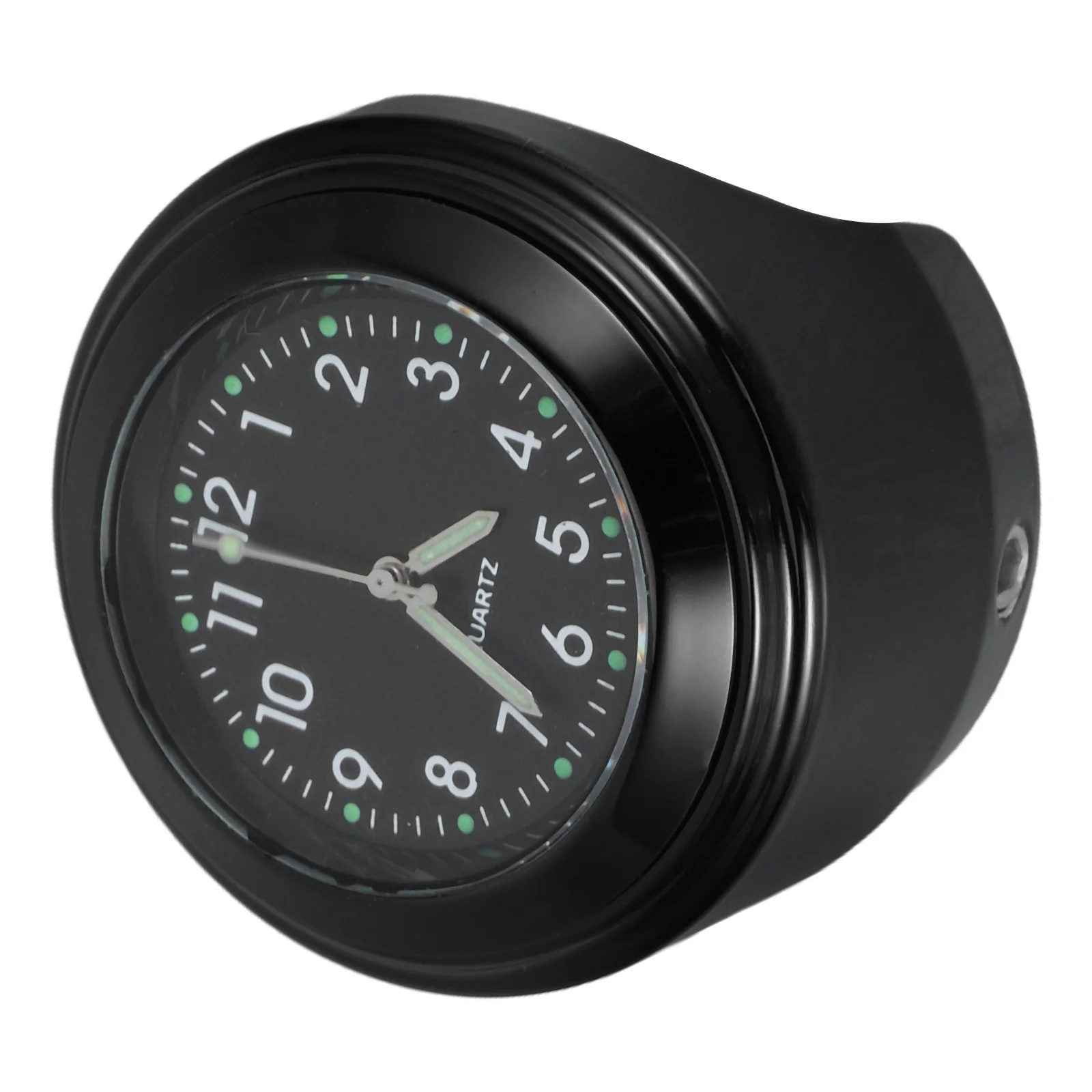 

1Set Motorcycle Handlebar Clock Aluminum Dial Quartz Movement Dustproof Waterproof Mounted Thermometer for Motorbike