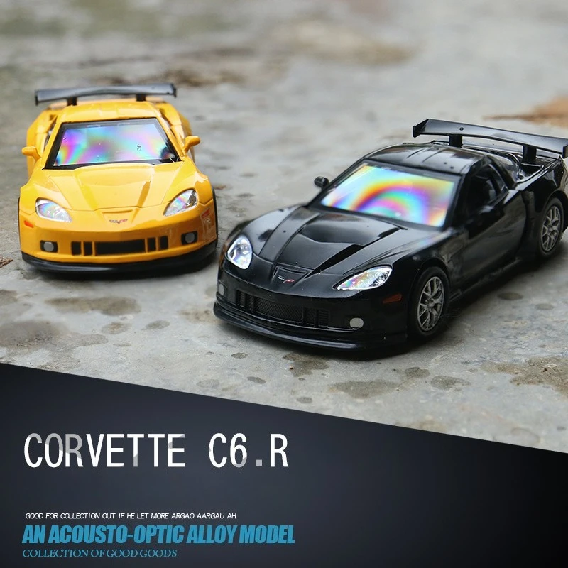1:36 Chevrolet Corvette C6R C7 High Simulation Exquisite Diecasts Toy Vehicles Car Styling Sports car Alloy Model Toy Pull Back