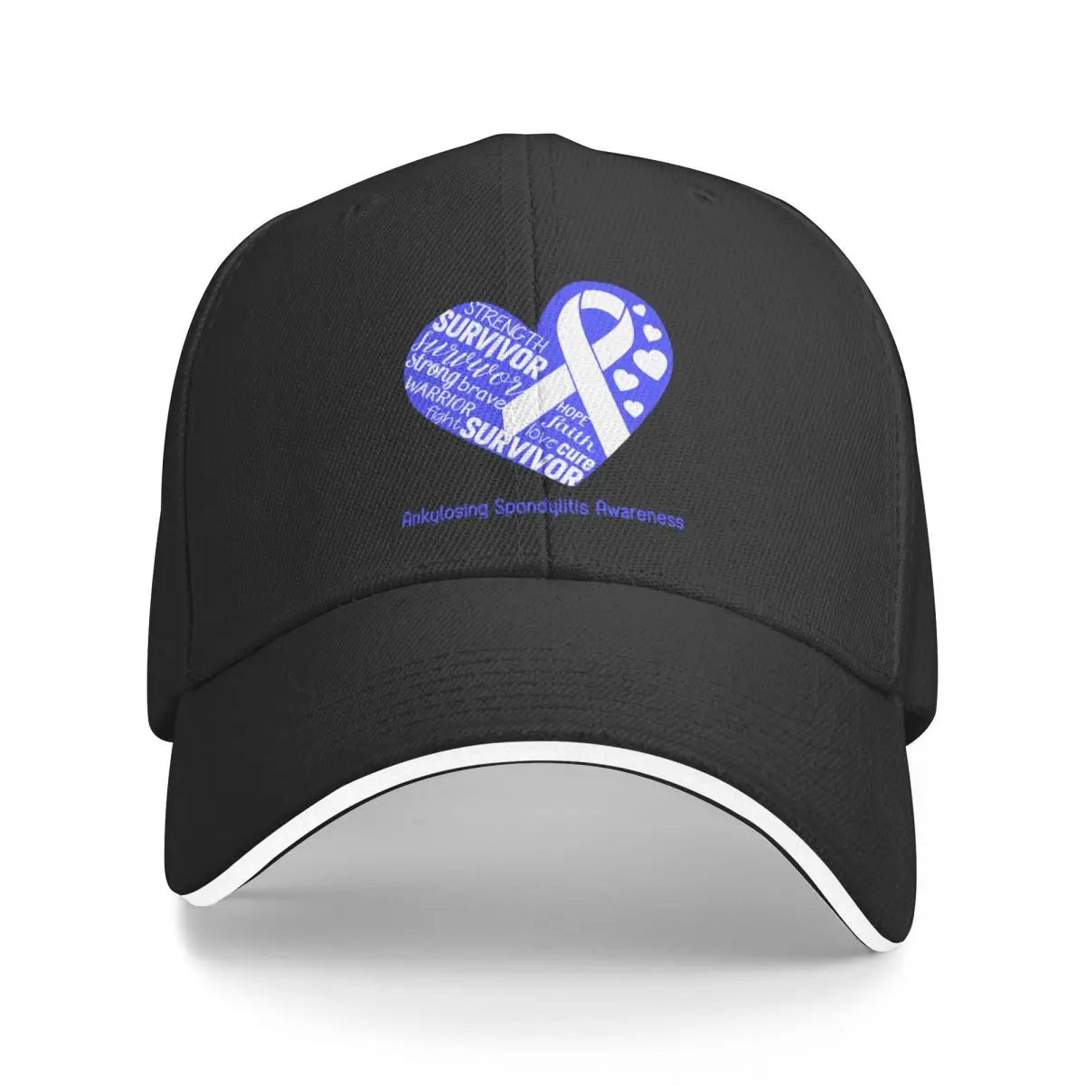 Ankylosing Spondylitis Heart Support Ankylosing Spondylitis Warrior Fighting Baseball Cap party Hat Fishing cap Hats Woman Men's