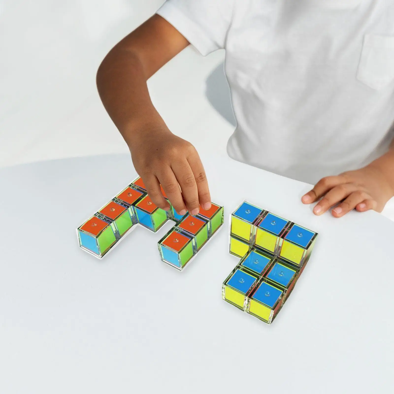 20 pezzi forme geometriche blocchi giocattoli sensoriali giocattoli matematici solidi geometrici 3D per materiale scolastico domestico bambini in età prescolare elementare