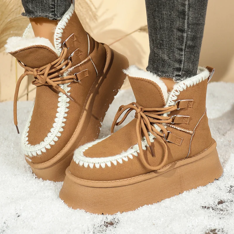

Large Size Women's Autumn Winter Large Size Casual Fashion Cotton Shoes Unisex Couple Style Indoor Outdoor Warm Women's Shoes