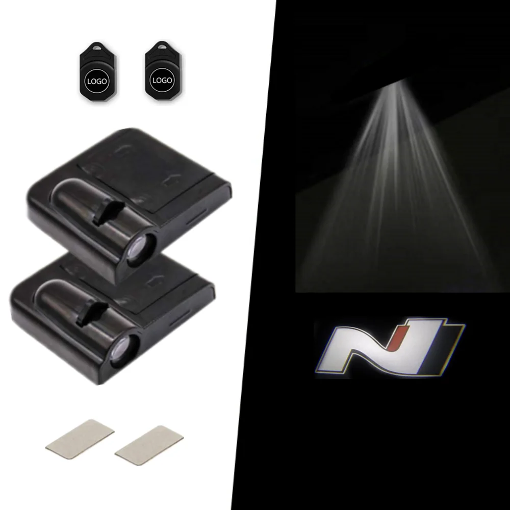

Car Door LED Projector Lights Wireless Welcome Light N Logo For Hyundai N LINE Veloster Kona Elantra i30 i20 Sonata