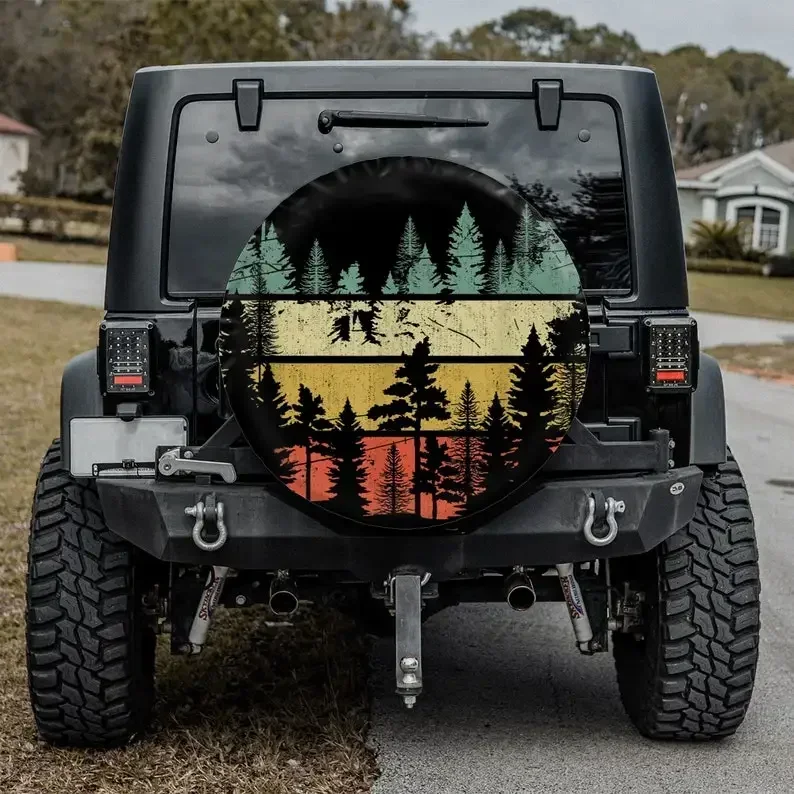 

Camper Spare Tire Cover, Retro Vibes Campsite Trendy Tire Cover, Camper Truck, Personalized Spare Tire Cover, Gift For Car Lover