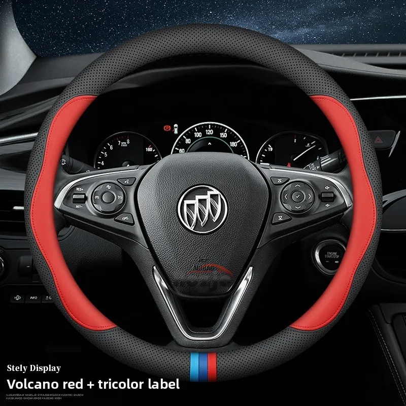 

Leather Car Steering Wheel Cover for Buick Regal GS EX Encore Lacrosse Envision Excelle Enclave Envista Envista Accessories