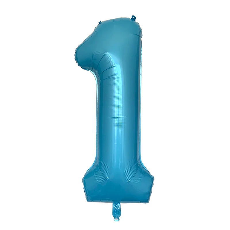40inch 1st Turquois Rose Gold Silver Big Number Foil Helium Balloons Baby Shower 1 Years Old Birthday Party Decoration Globos