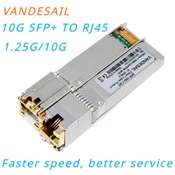 VANDESAIL SFP + modülü RJ45 anahtarı gbic 10G konektörü SFP bakır RJ45 SFP modülü Gigabit Ethernet portu