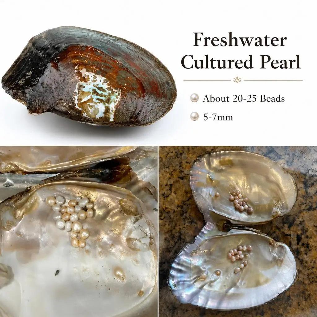 Hot Selling Natural Freshwater Cultured Pearl 5-7mm About 20-25 Beads Oyster Gemstone for Jewelry Making DIY Accessories Special Gift