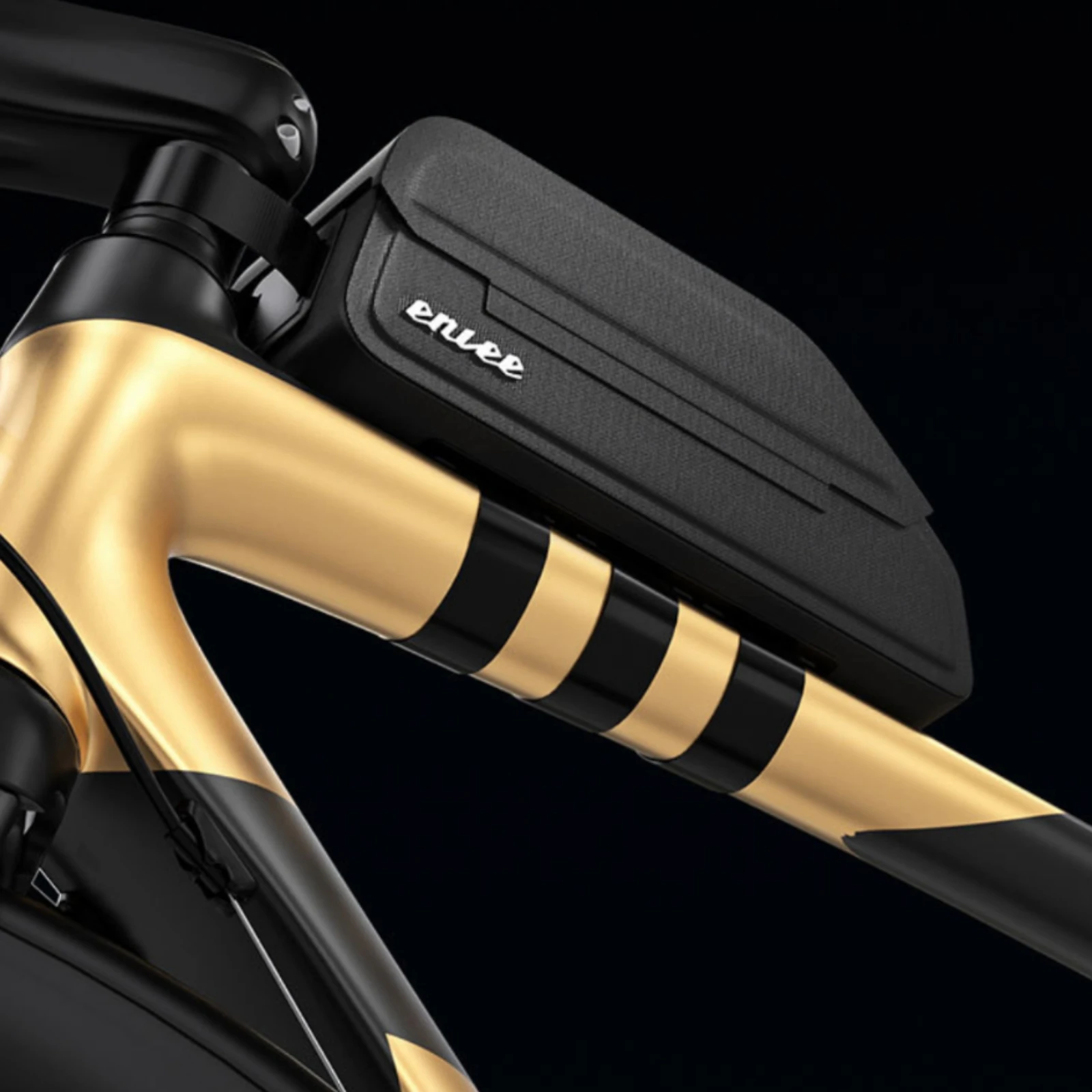 Bike Frame Bag with Attracting Flap Weather-Resistant Bike Frame Bag Cycling Pouch Streamlined Easy-to-Remove for Cyclists