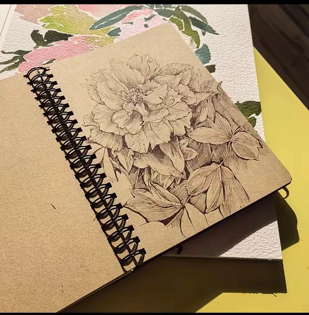 Imagem -03 - Baohong Artista Cor Aquarela Livro 100 Algodão Bobina Livro 300g 32k 16k Sketchbook Horizontal e Vertical Art Supplies Novo