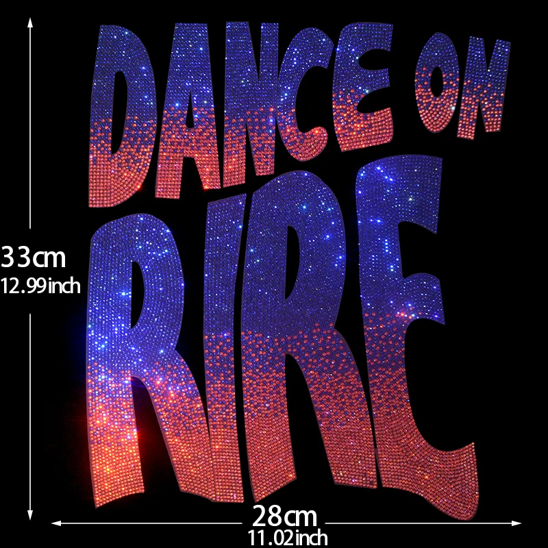 High-quality rhinestone letter patterns are ironed on sweater coat clothing accessories as fashionable large patches