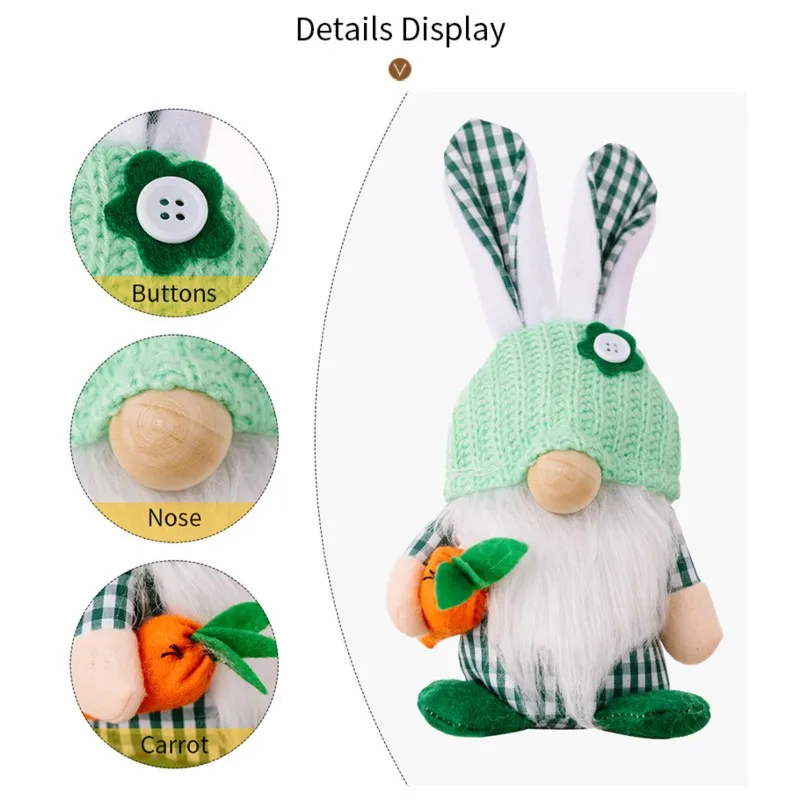 Springtime Gnome Decorations, Gnomes Indoor& Outdoor, Handmade Stuffed Plush Animal Figures For Spring Summer Holiday