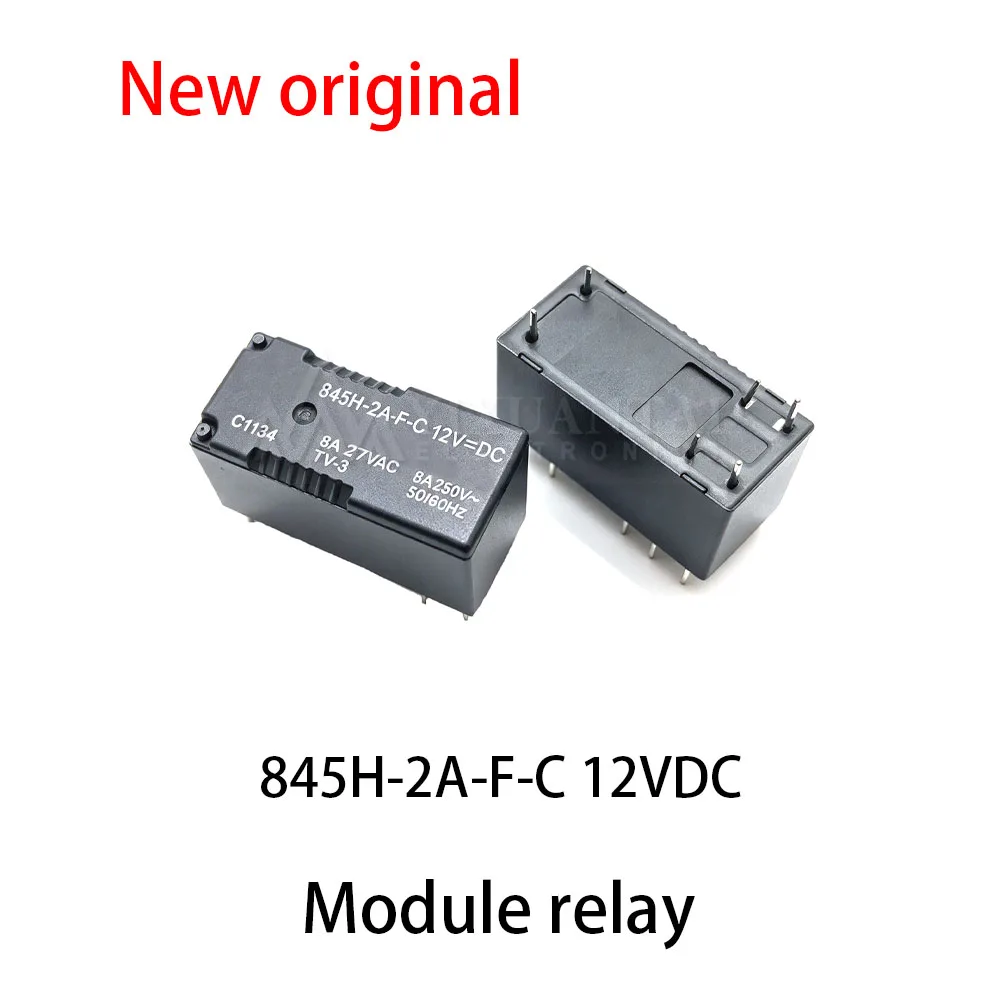 5pcs~10Pcs New 845H-2A-F-C 12VDC Relay 6-pin 12V 8A 2 sets normally open