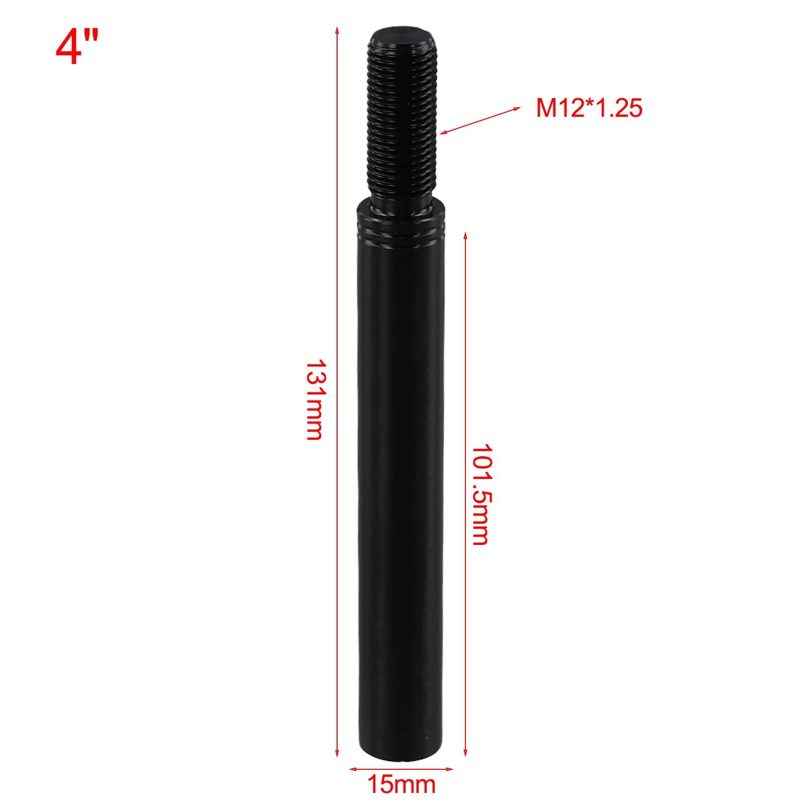 3 Inches  3.5 Inches  4 Inches Aluminum Material Car Shift Knob Extender Extension Lever Gear Manual Shifter Rod M12X1.25