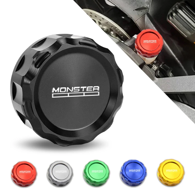 

For Ducati Monster Panigale 748 749 999 1098 1199 1299 1198 848 S Motorcycle CNC Rear Brake Fluid Reservoir Cap Cylinder Cover