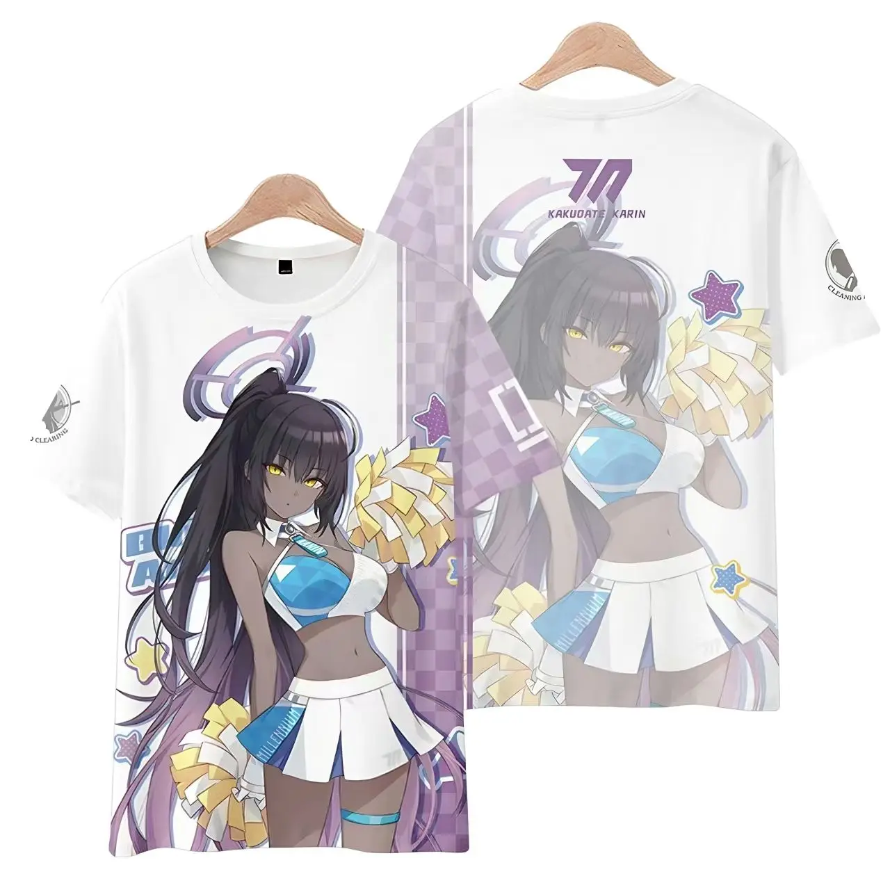 New Anime Blue Archive Asuma Toki Cosplay Printed Short Sleeve T-Shirt Casual Tee Fashion Vintage Shirts Versatile in Summer - Image 6