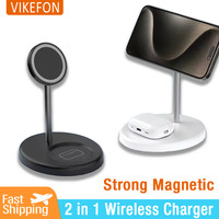 Magnetic Wireless Charger Stand 2 in 1 Phone Charging Station Dock For iPhone 15 14 13 12 Pro Max AirPods3 Pro 2 Fast Chargers