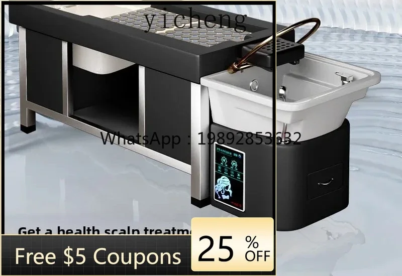 

ZZ Smokeless Moxibustion Foot Shampoo Bed Water Circulation Head Therapy Physiotherapy Bed Special