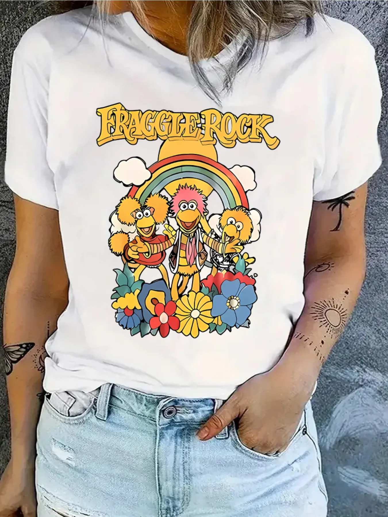 Fraggle Rock Men T-shirt 100% Cotton Y2k Clothes Short Sleeve Tee Men's Clothing 2024 Tshirt New in Tops & Tees Streetwear Funny