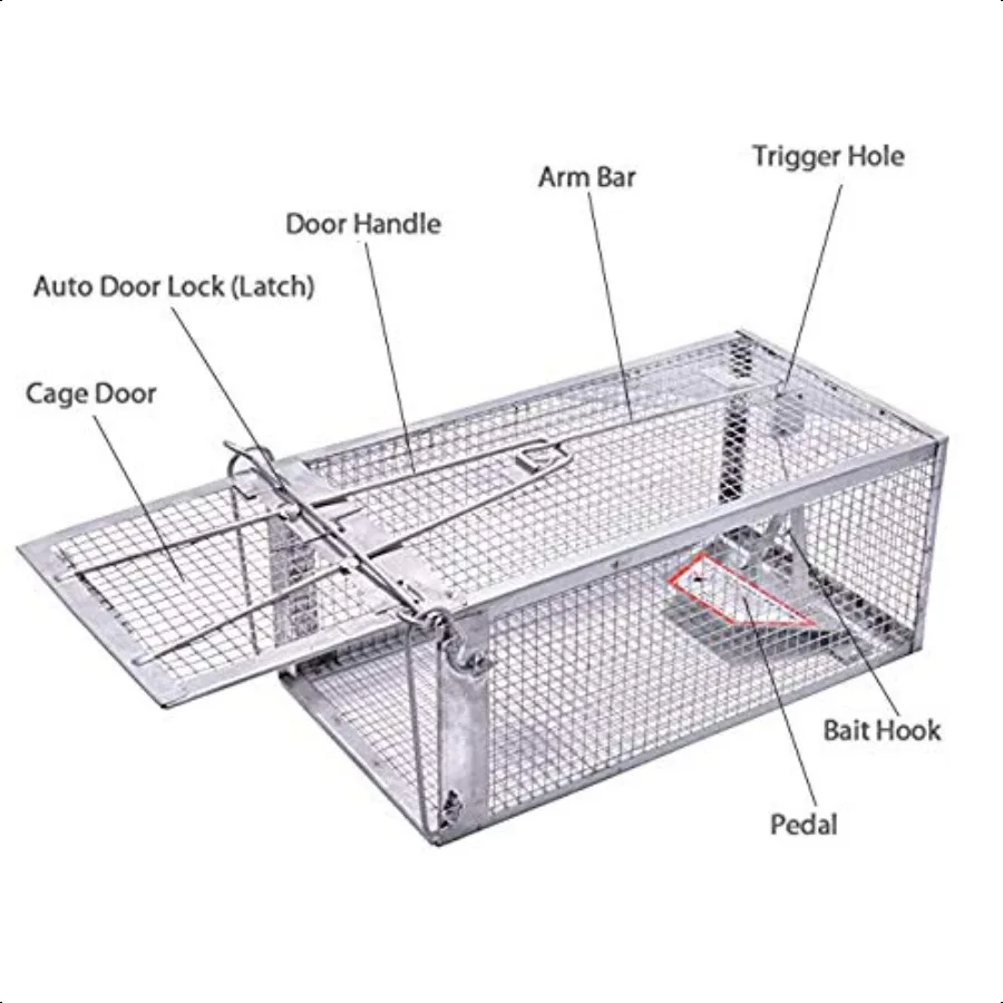 Quality Rat Trap Humane Live Animal Mouse Cage Traps Catch and Release Mice Rats Chipmunk Pests Rodents and Similar Sized Pests