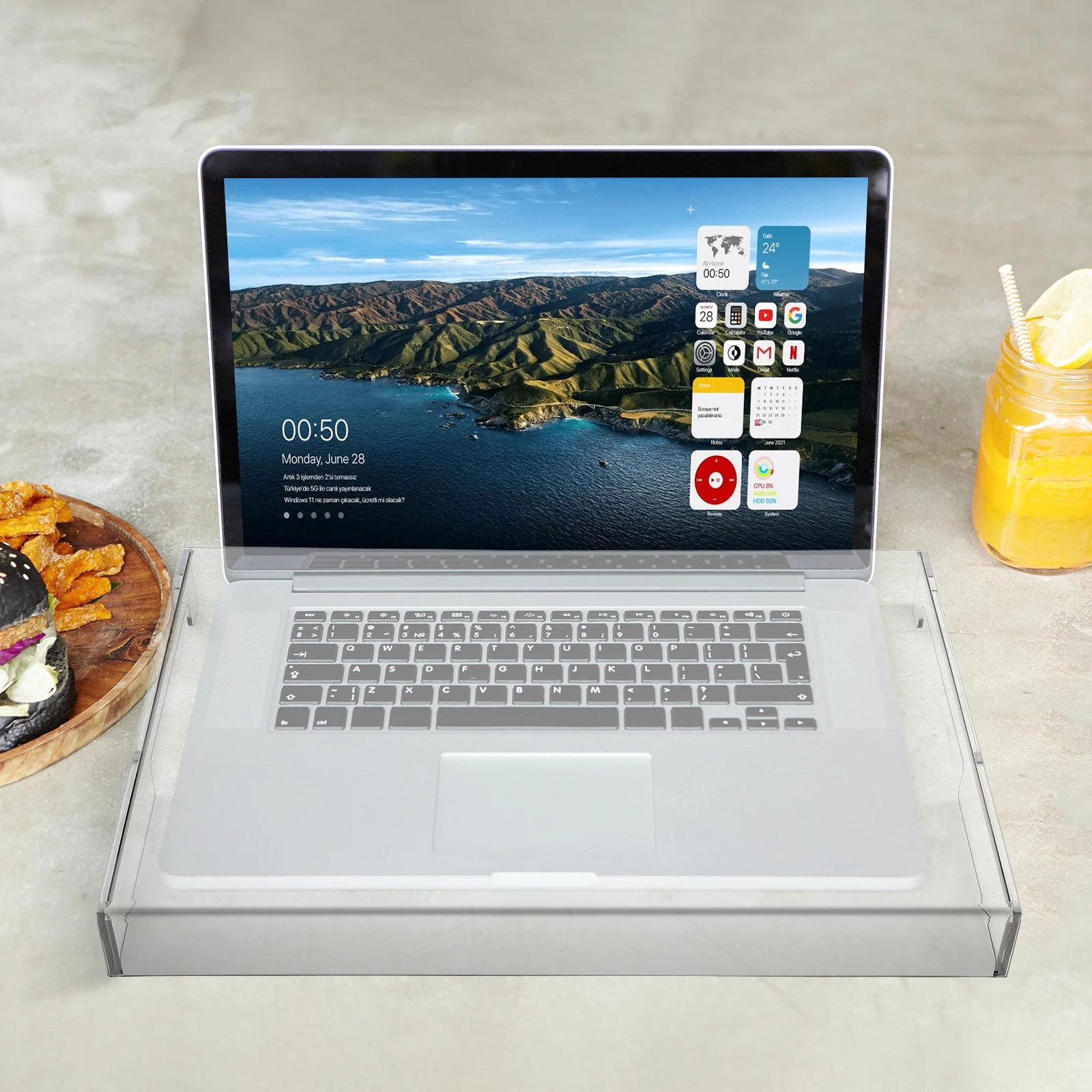 

Premium Acrylic Keyboard Cover Transparent Protective Case Waterproof No-Hair Show-Old Prevention Keyboard Covers