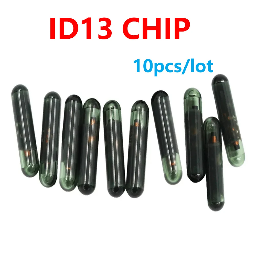 

10pcs ID13 chip Car Key Blank ID13 Glass Transponder chip ID 13 For Audi For Fiat For Acura For Honda