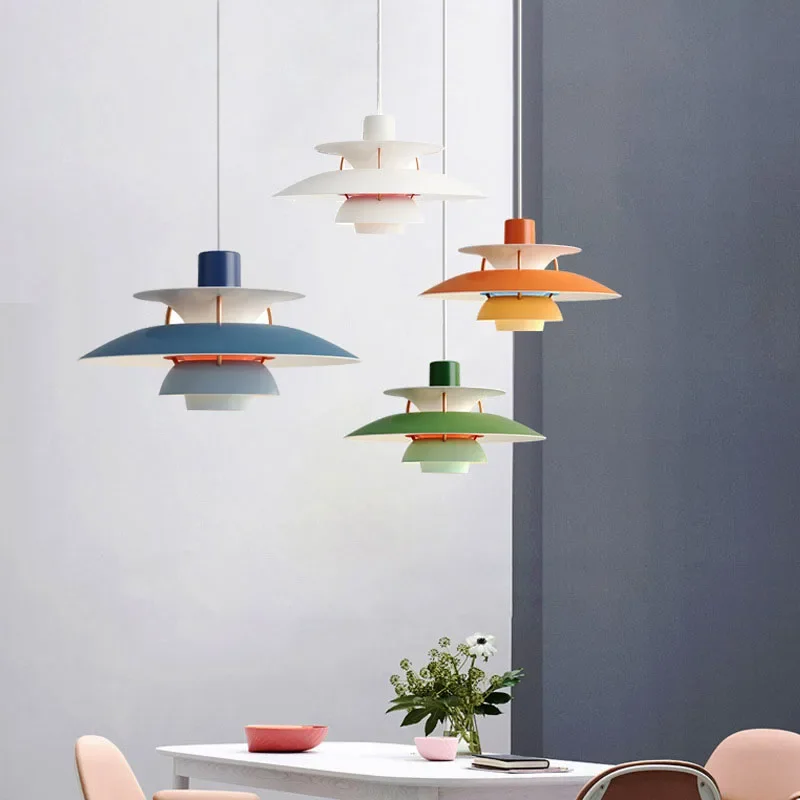 Danish Design Pendant Light High Quality Umbrella Led Hanging Lamp Live Room Loui Lustre Kitchen Paulsen UFO 50 Color Droplight