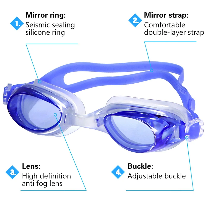 Waterproof Anti Fog Swimming Goggles UV Children Professional Colored Lenses Kids Eyewear Swimming Glasses Eyewear