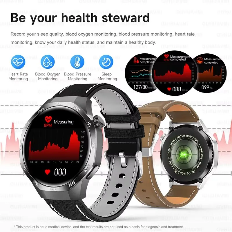 2025 For HUAWEI GT5 Pro GPS Track Smart Watch Men 360*360 AMOLED Screen NFC BT Call Waterproof Health Monitor Man Smartwatches