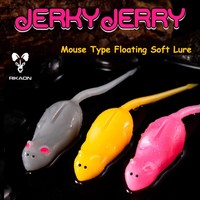 RIKAON 11CM 3pcs Mouse Type Floating Anti-hanging Grass Soft Lure Artificial Castfish Bait Tackle Fishing Bait