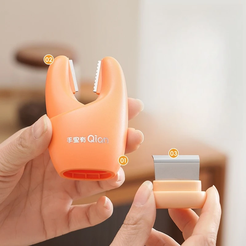 2‑in‑1 Crab Claw Garlic Peeler Ginger Scraper Magnetic Handle Multi‑function Peeling Tool for Kitchen Home
