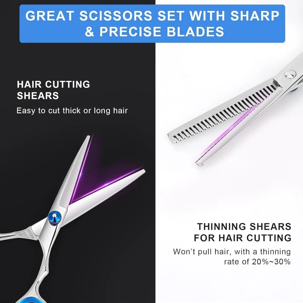 Pro Entry Level Stainless Steel Scissors For Hair Thinning Clipper 6 Inches Hairdressing Products Haircut Trim Hair Cutting Tool