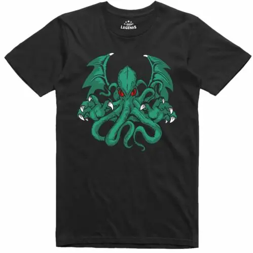 Cthulhu Cara Camiseta Hombre Cosmic Entity RPG Gamer Estándar Talle Algodón