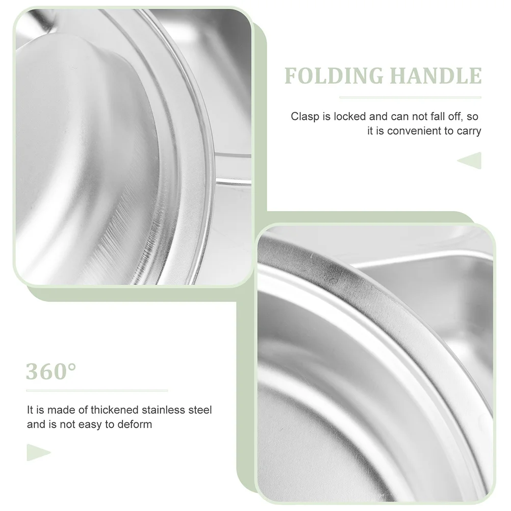 

2Pcs Stainless Steel Divider Plates Rectangular Lunch Tray Portion Control Cafeteria Tray for Adults Stainless Steel Plates