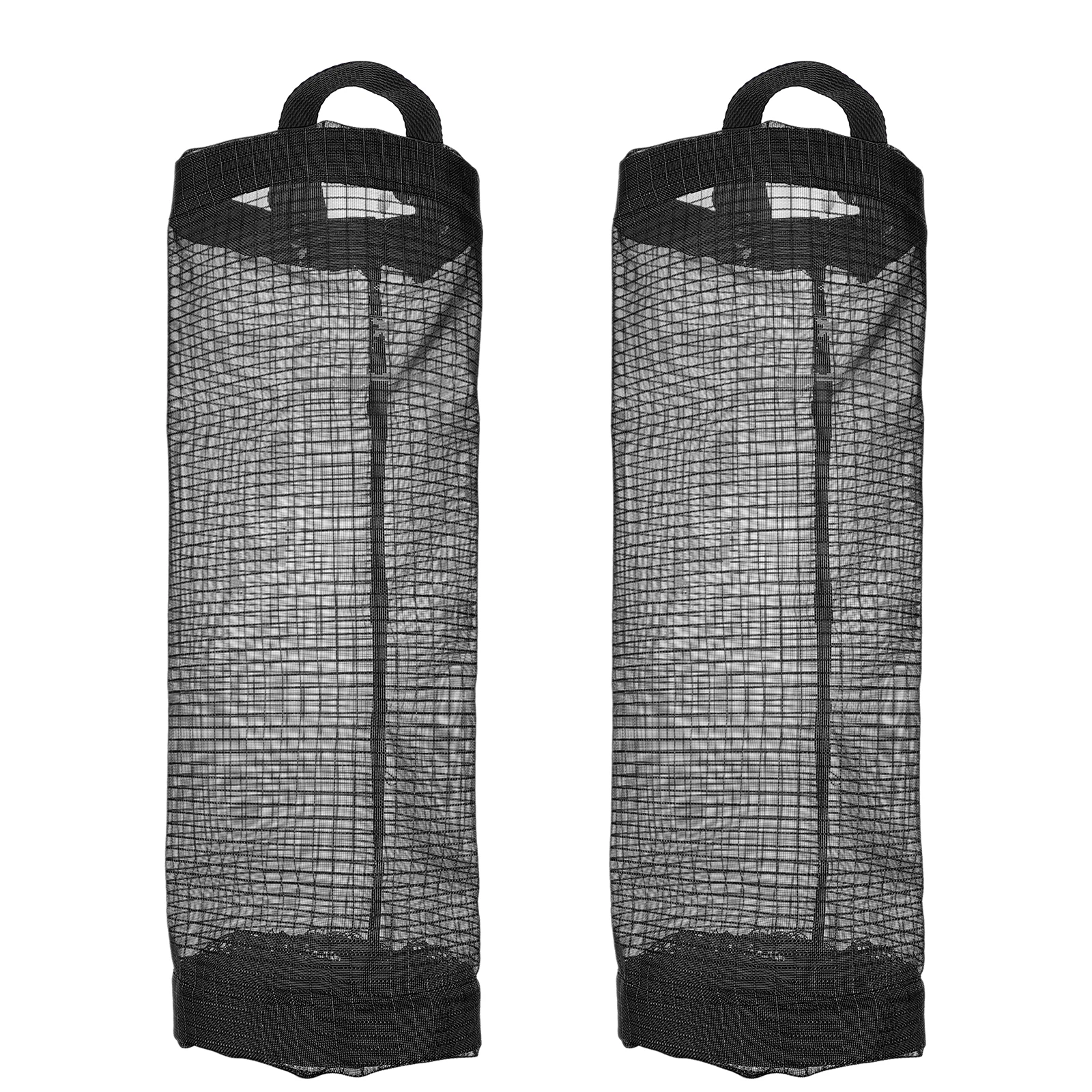 

2 Pcs Grocery Storage Bag Hanging Design Plastic Bags Polyester Material Wall Mount Dispenser ganizer Kitchen Rolls Shopping