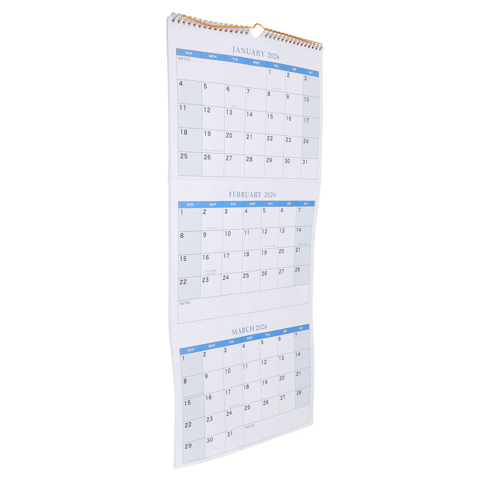 

2025-2027 Wall Calendar 3 Month View Per Sheet Large Writing Blocks Monthly Reference Calendars Hanging Planner for Organization