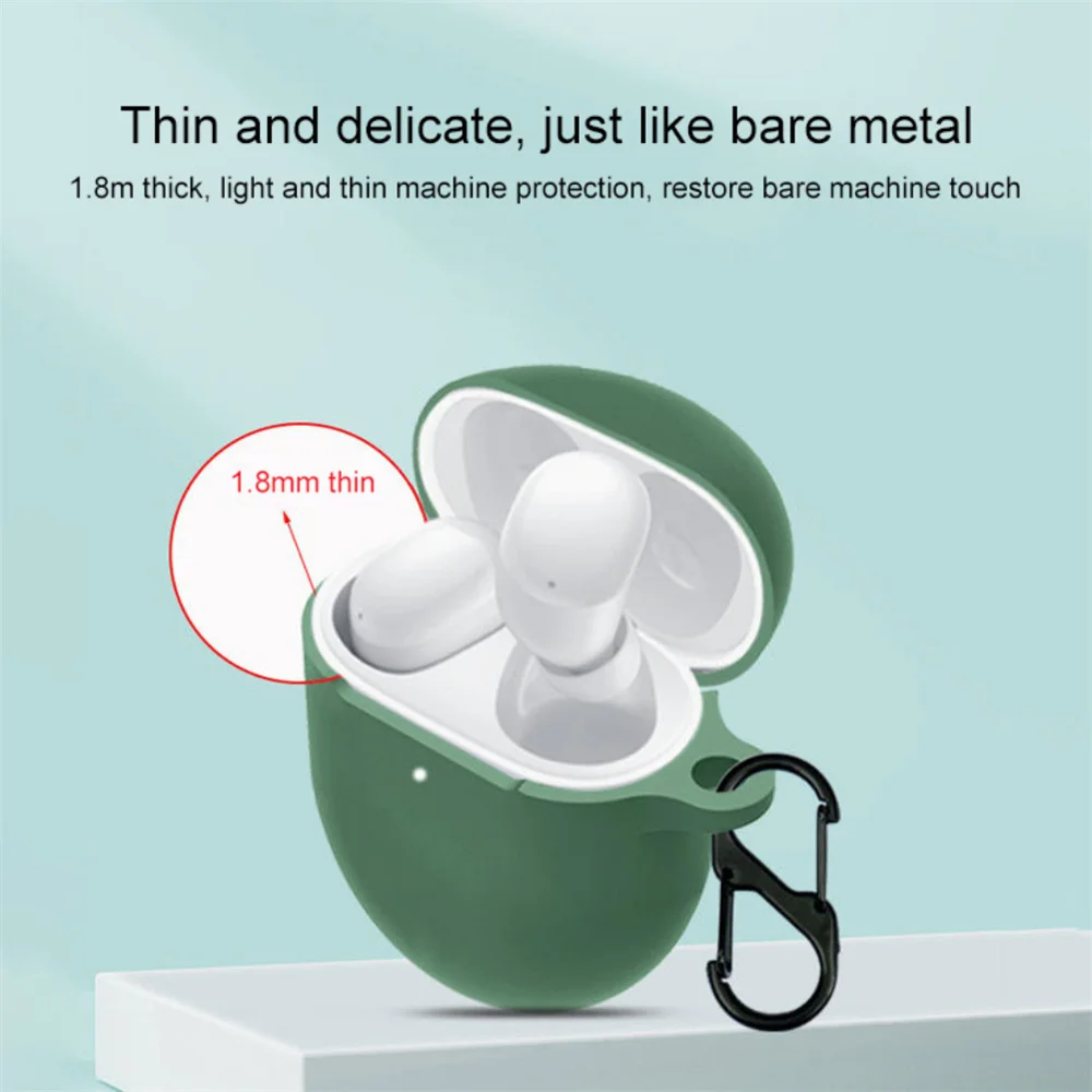 Fashion Protective Sleeve Perfect Fit Anti-scratch Shockproof For redmi Buds 4 Earbuds Protective Shell Keychain Safe Convenient