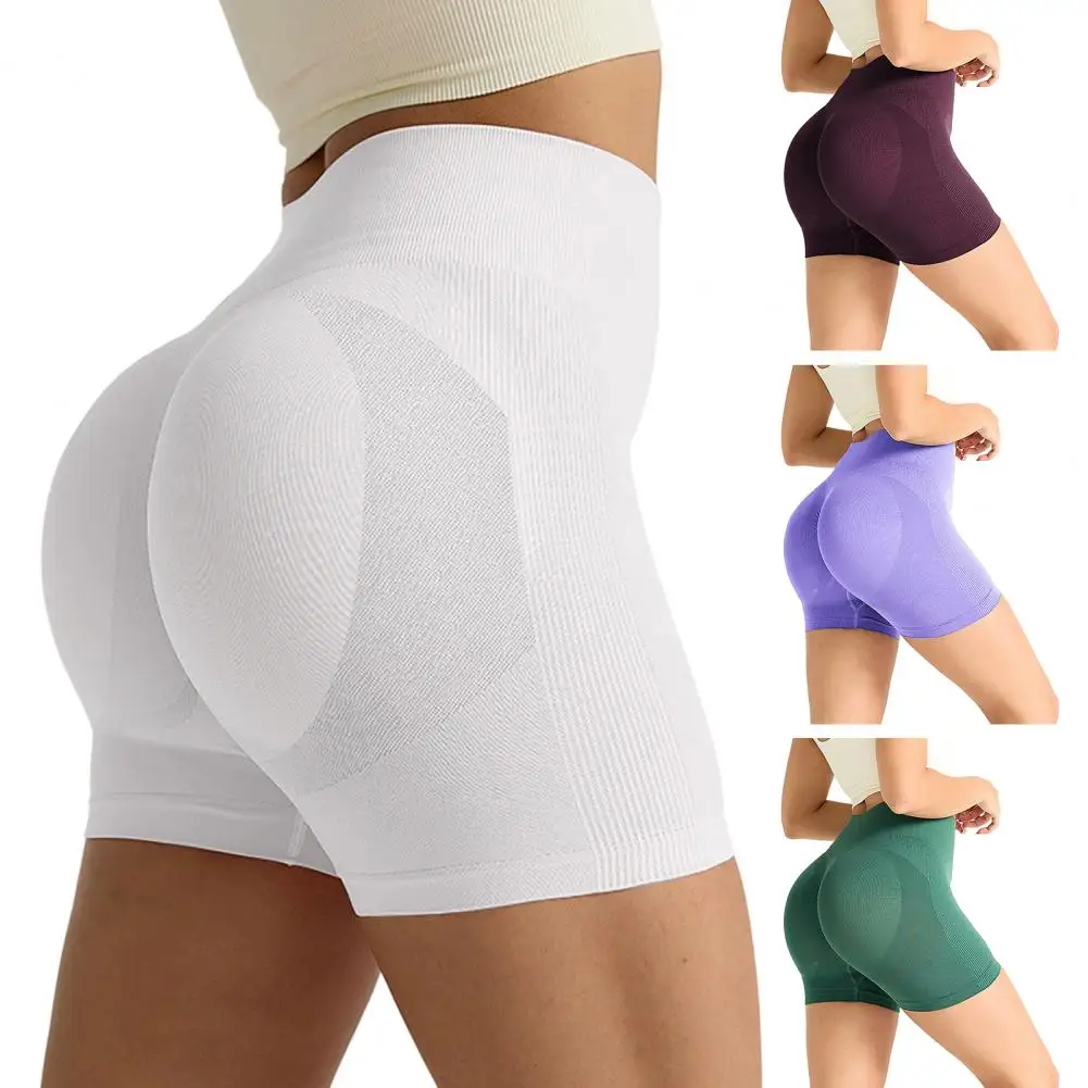 

Women's seamless yoga shorts, high waist and hip lifting sports pants, abdominal control fitness shorts, running fitness sportsw