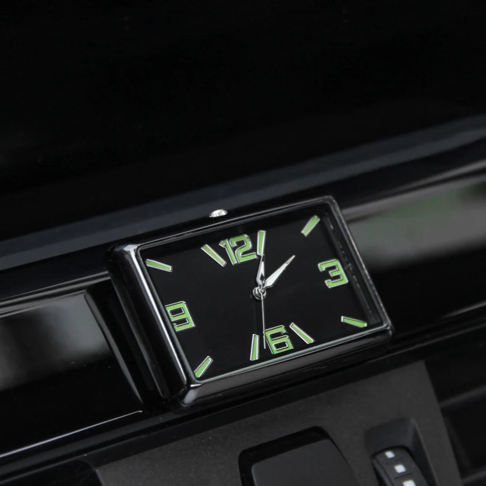 Auto stick-on relógio acessórios do carro relógio interior do carro cronometragem precisa botão embutido bateria tamanho compacto