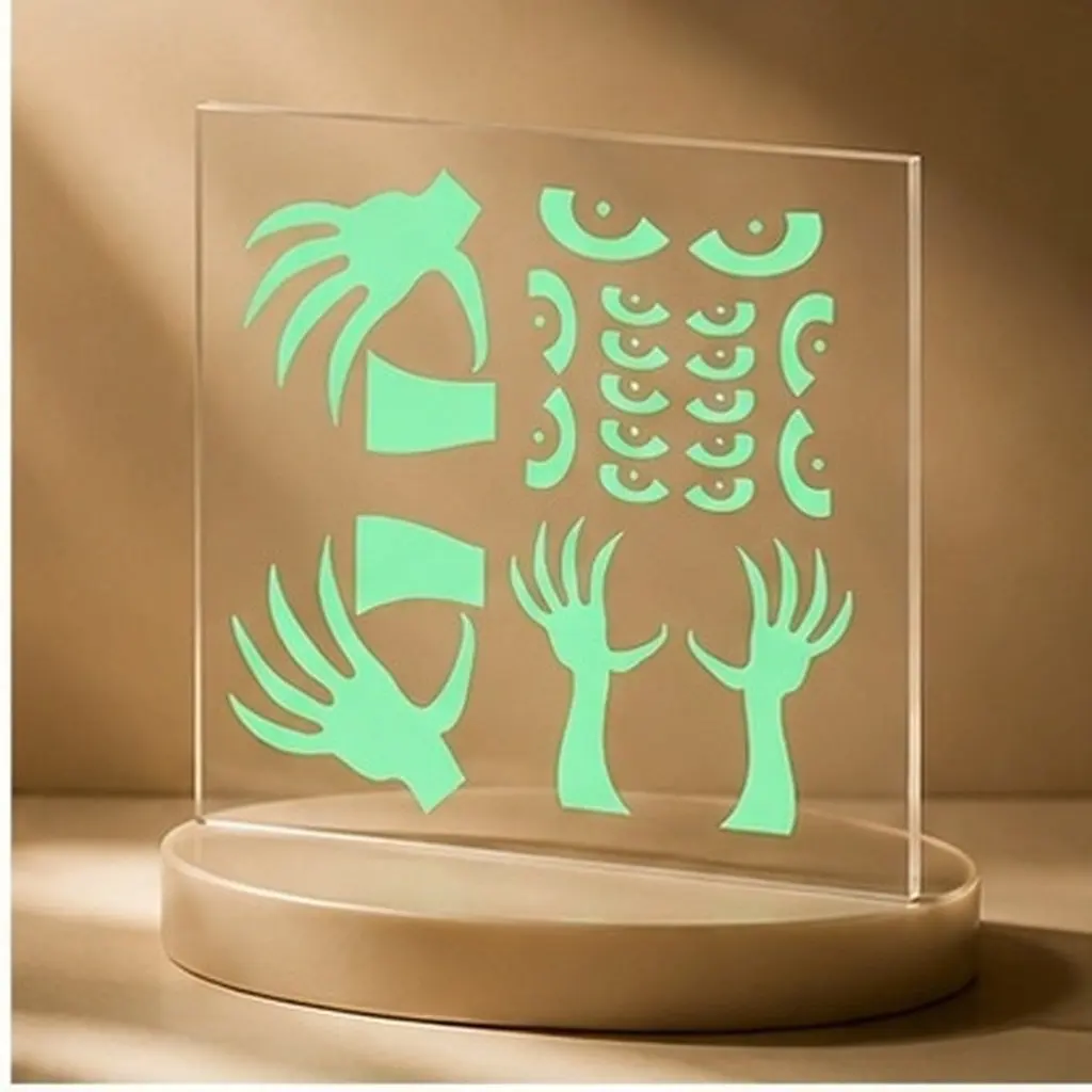 10Pairs Luminous Peeping Ghost Hands Night Glow Stickers Halloween Wall Decorations Party Supplies Window Room Decals