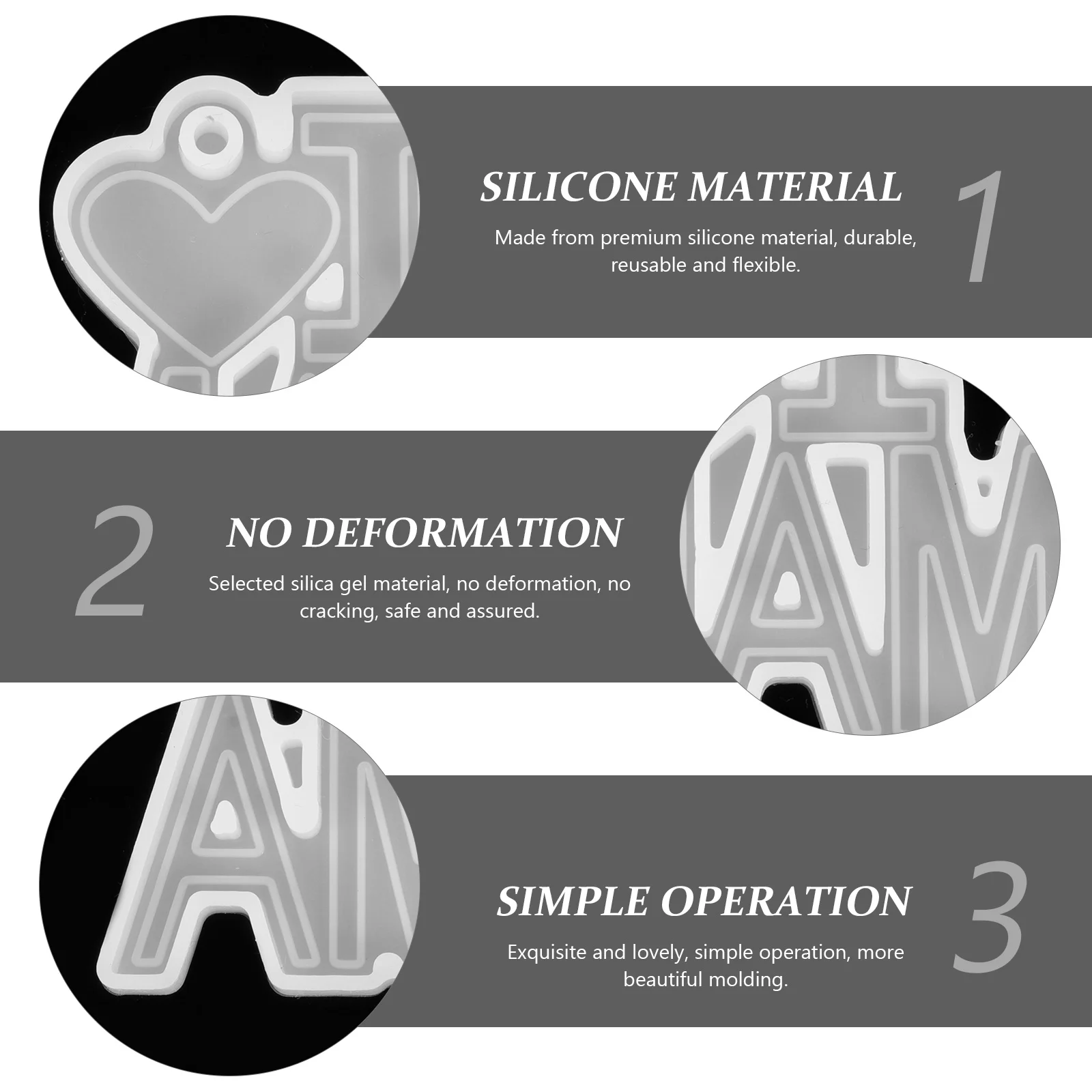 

2 шт. силиконовый брелок для подвески, безопасная форма «сделай сам» для аксессуаров ручной работы, креативный подарок на день матери, силиконовые формы «сделай сам»