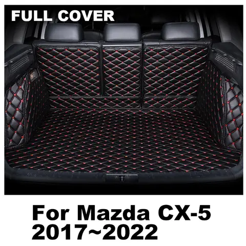 Custom For Mazda CX-5 CX5 KF 2017~2022 Car Trunk Mats Interior Accessories Anti Dirty Durable Leather Carpet Protective pad
