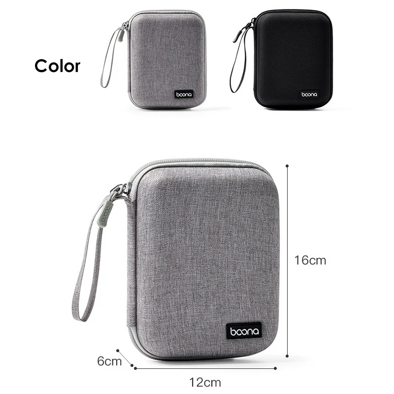 Electronics Accessories Travel Organizer Hard Shell Digital Gadgets Storage Bag for Mac Adapter Mouse Data Cable Earphone HDD